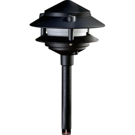 Dabmar Lighting Dabmar Lighting LV102S-B Cast Aluminum Two Tier Pagoda Light; Black LV102S-B